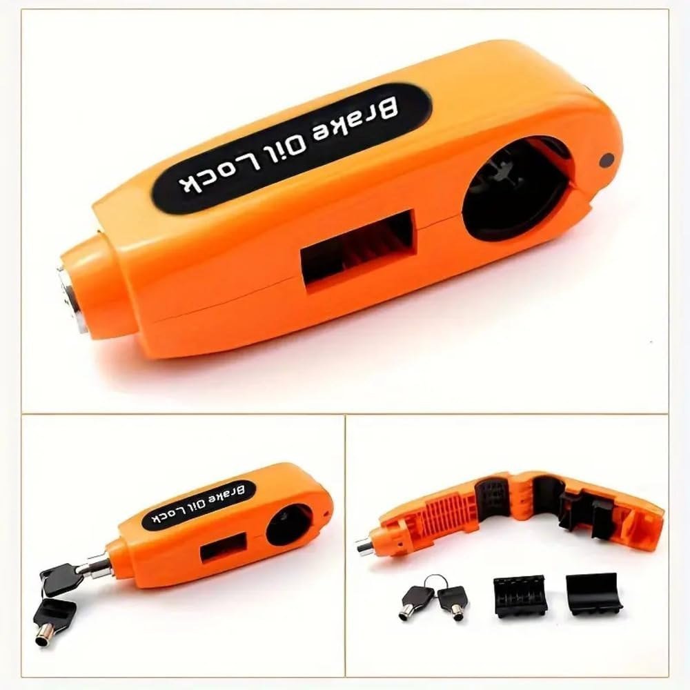 HENIRAG Heavy Duty Bike Brake Lock Locking System by Holding Handle Bar with Brake Lever Brake Lever Lock for Scooty, Two Wheelers Brake Lock Bike Brake Locker for Security