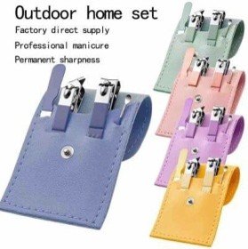 4 in 1 Nail Cutter Set, Stainless Steel Nail Clippers Manicure Kit with Large, Medium Clippers Rust-Resistant (Pack of 1) Random color